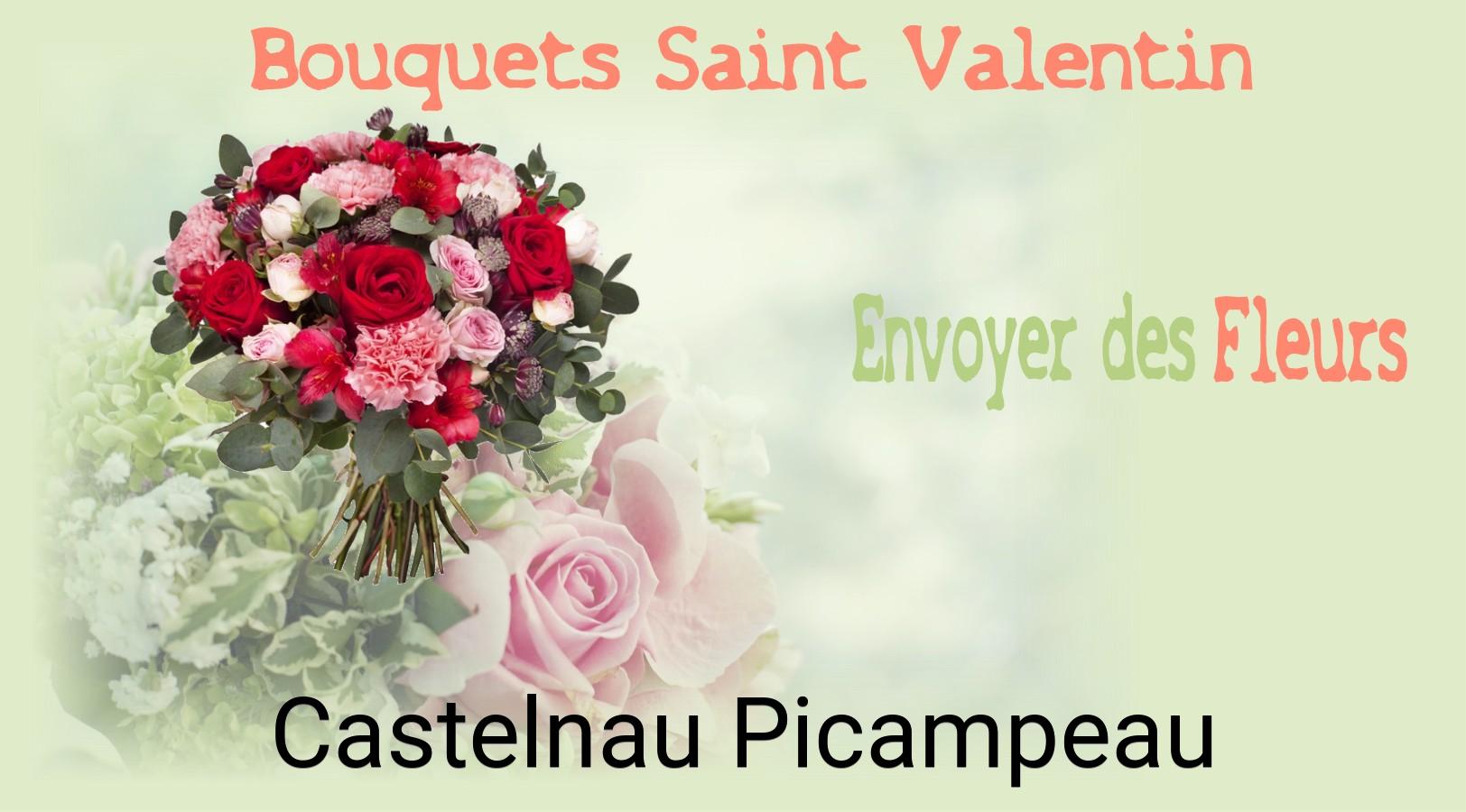 Roses de Saint-Valentin livrées à Castelnau-Picampeau